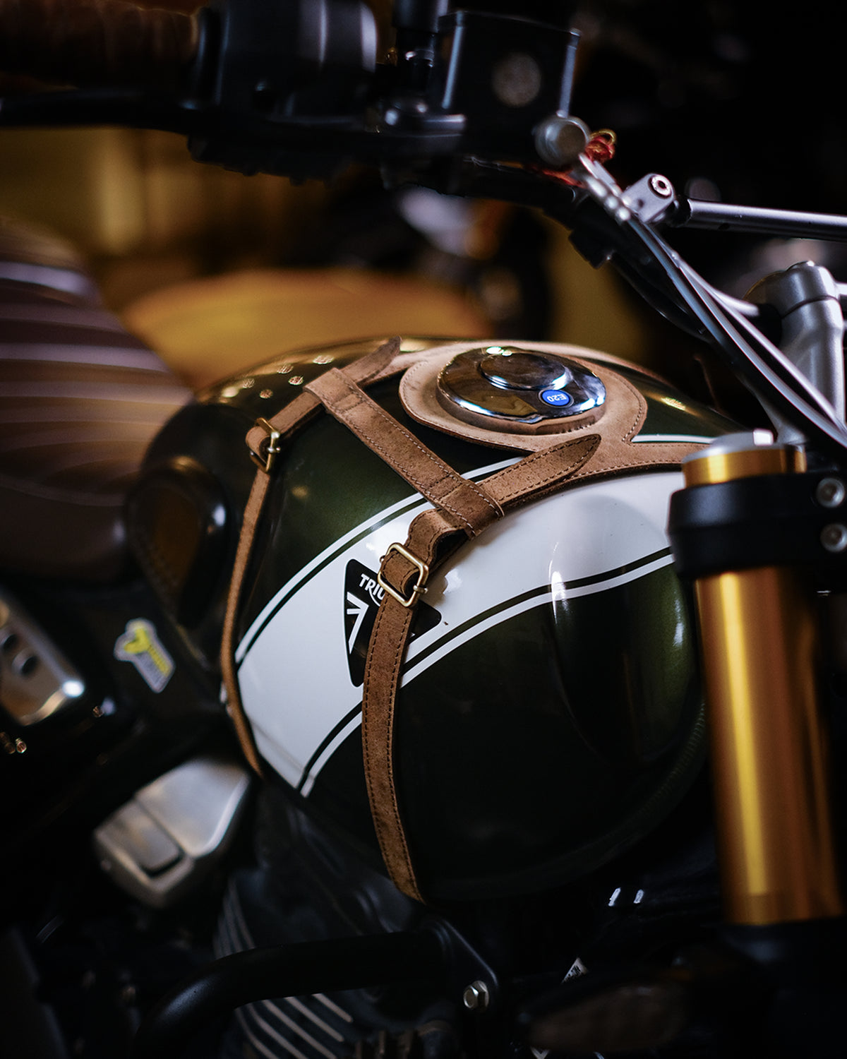 Tank Strap Crafted to Fit Triumph 400