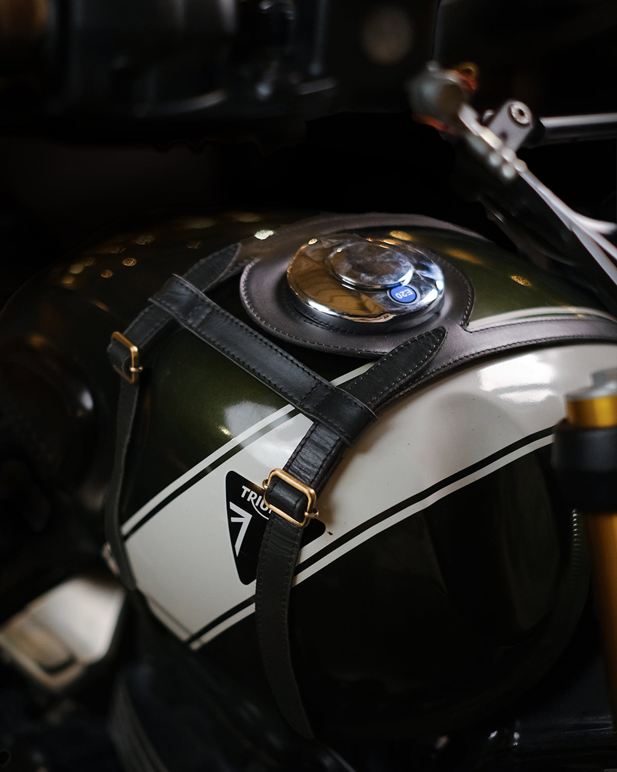 Tank Strap Crafted to Fit Triumph 400