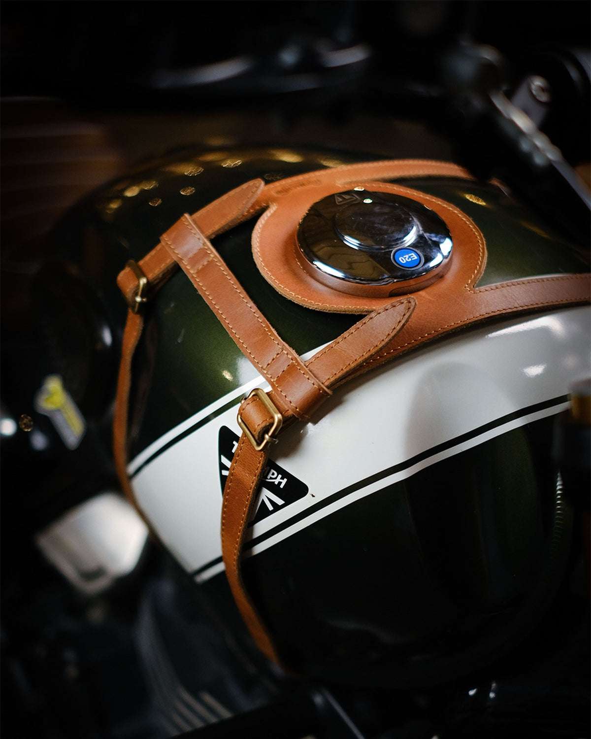Tank Strap Crafted to Fit Triumph 400