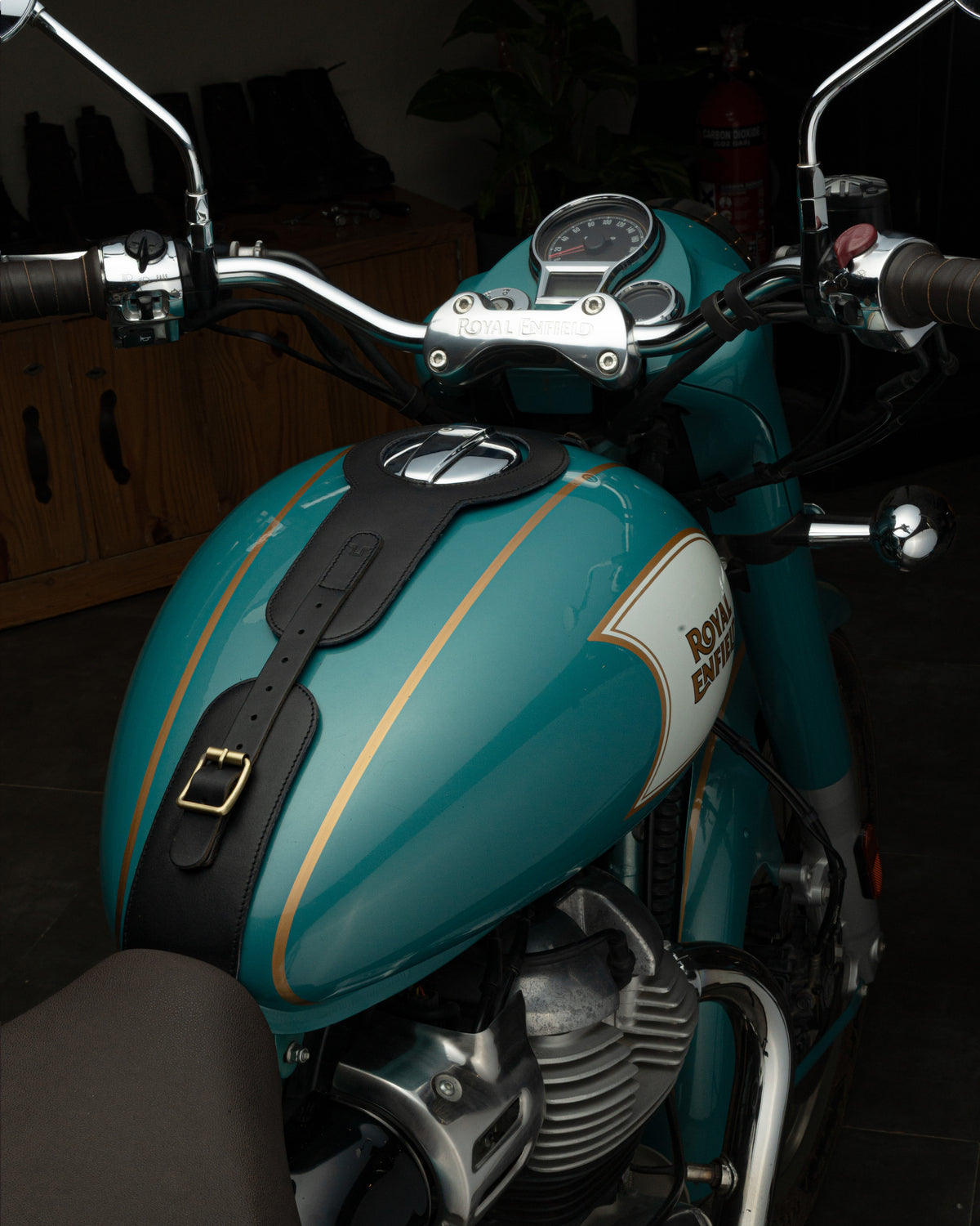 Tank Strap crafted to fit Classic 650