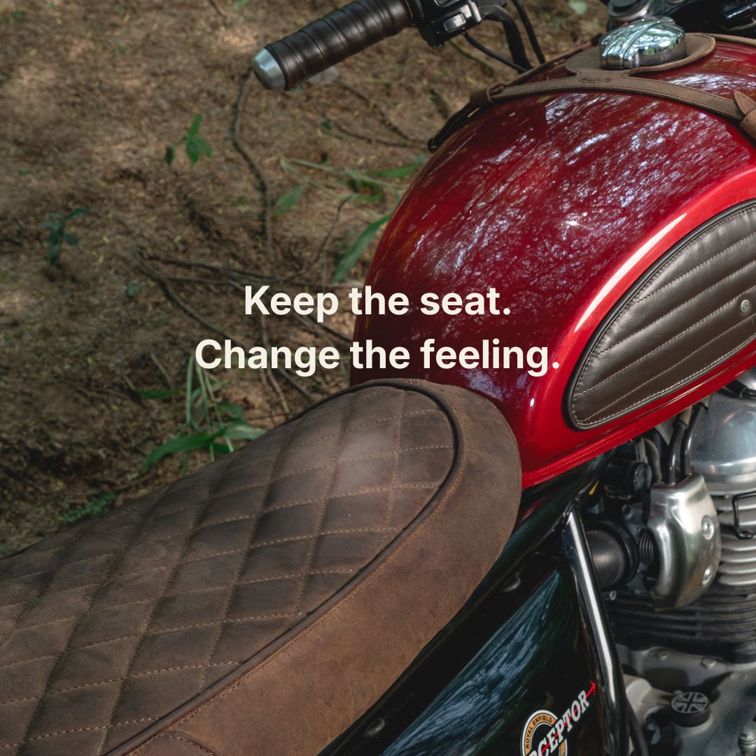 Kožený potah sedla pro Royal Enfield Interceptor 650